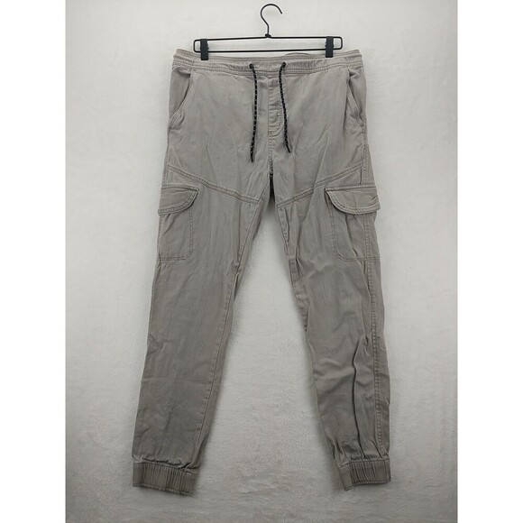 Burnside Men's XL Drawstring Jogger Khaki Cargo Pants Casual - Picture 1 of 11